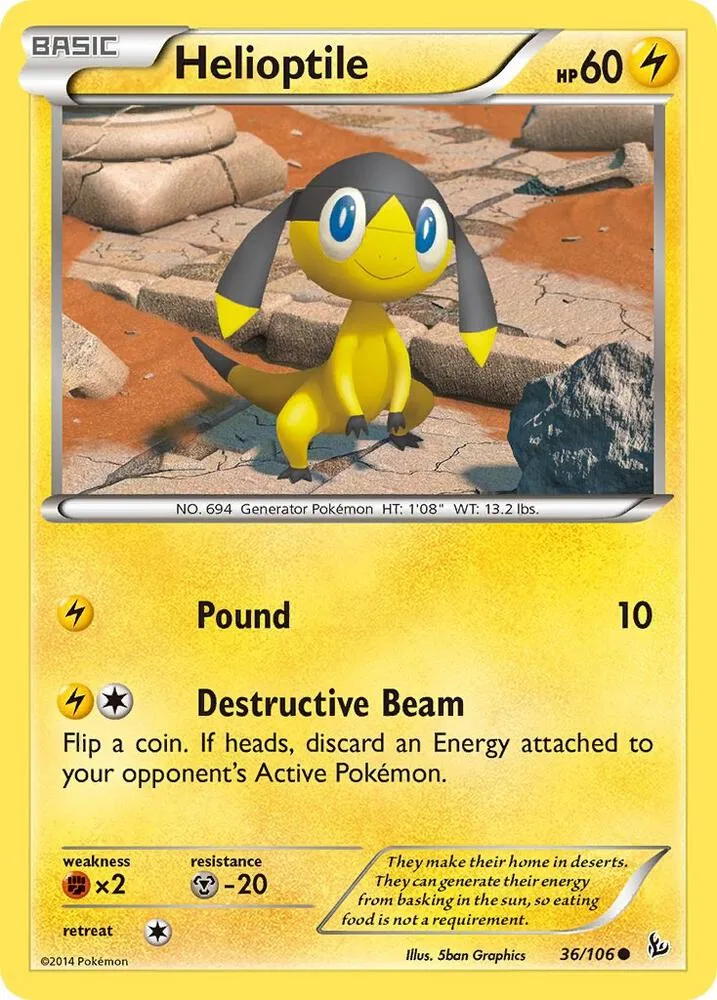 Helioptile card front