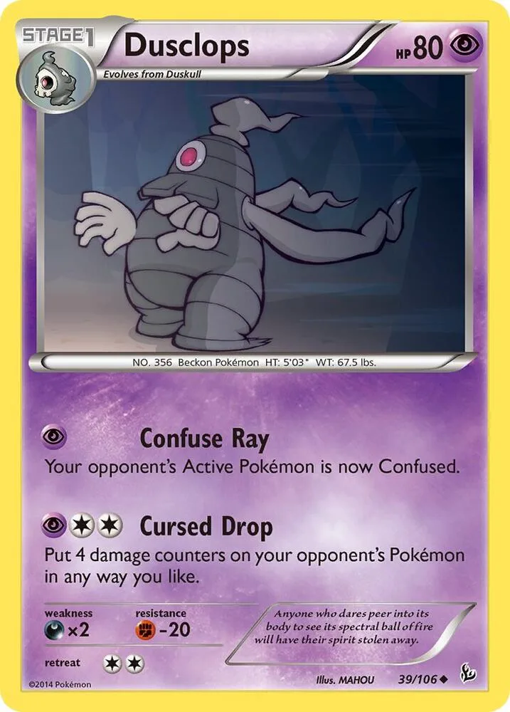 Dusclops card front