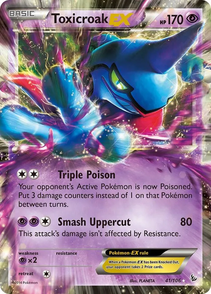 Toxicroak EX card front