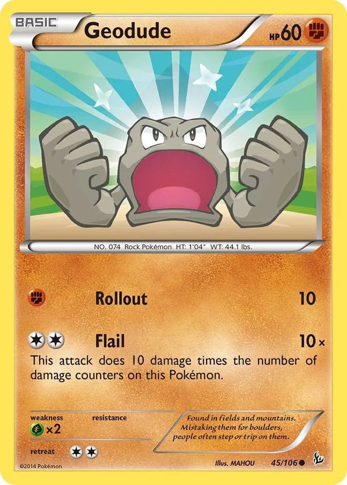 Geodude card front