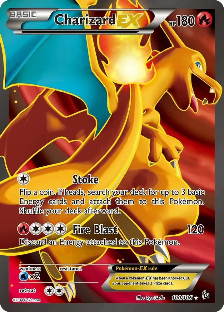 Charizard EX (100 Full Art) Holofoil card