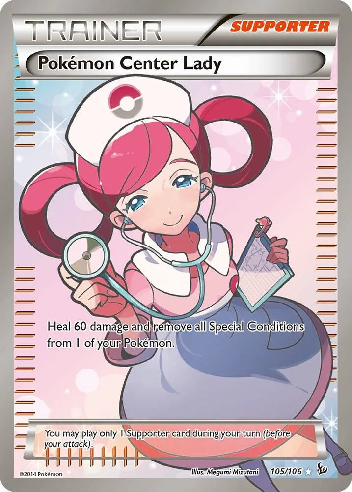 Pokemon Center Lady (105 Full Art) Holofoil card