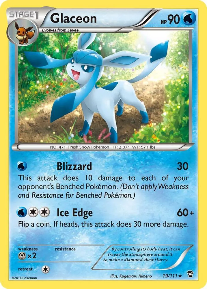 Glaceon card front
