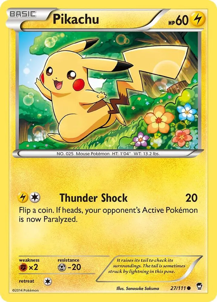 Pikachu card front
