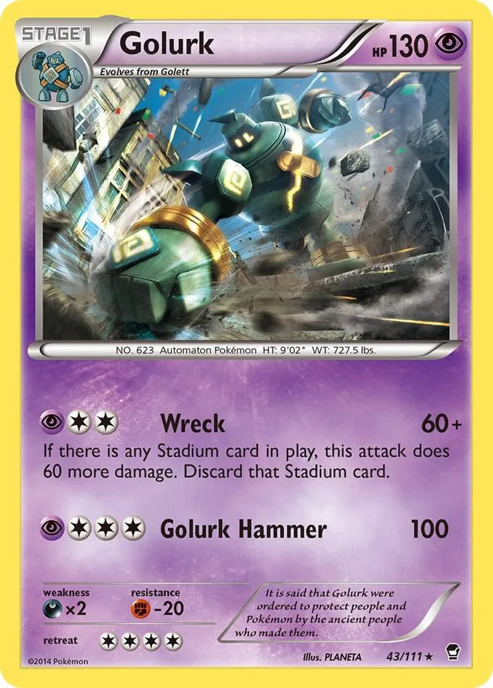 Golurk card front