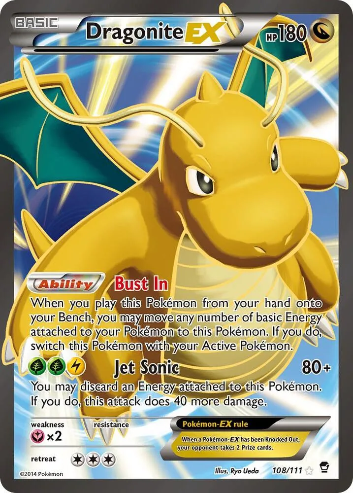 Dragonite EX (108 Full Art) Holofoil card