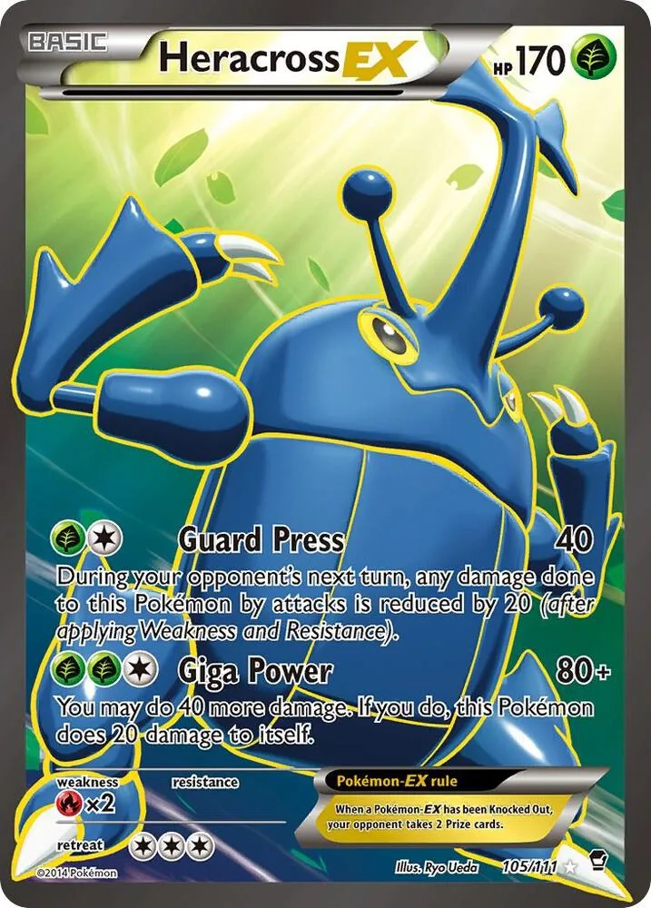 Heracross EX (105 Full Art) Holofoil card