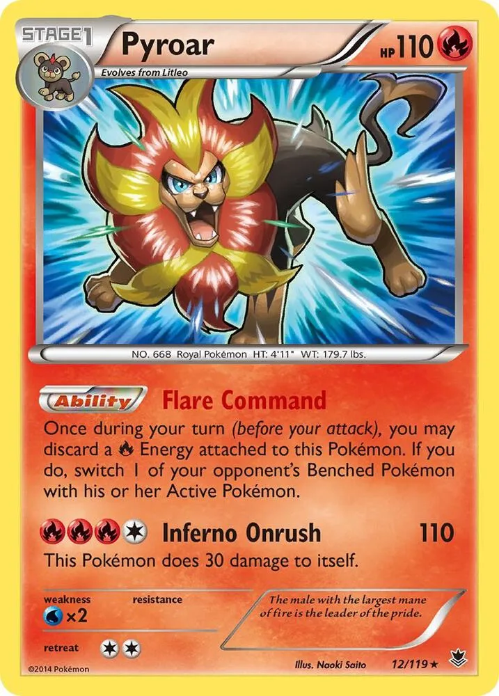 Pyroar card front