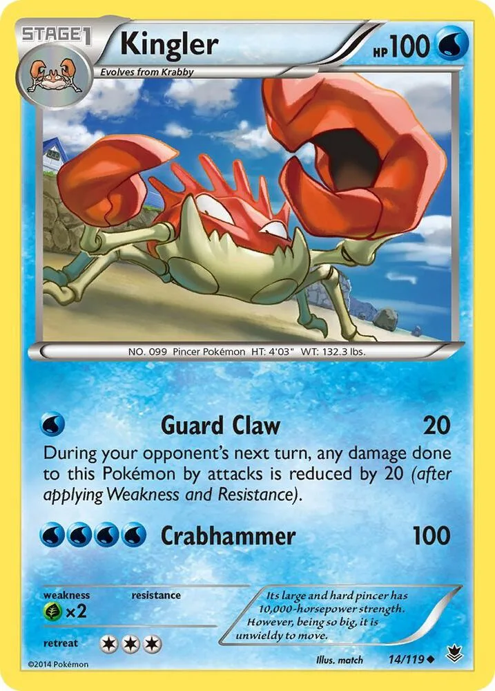Kingler card front