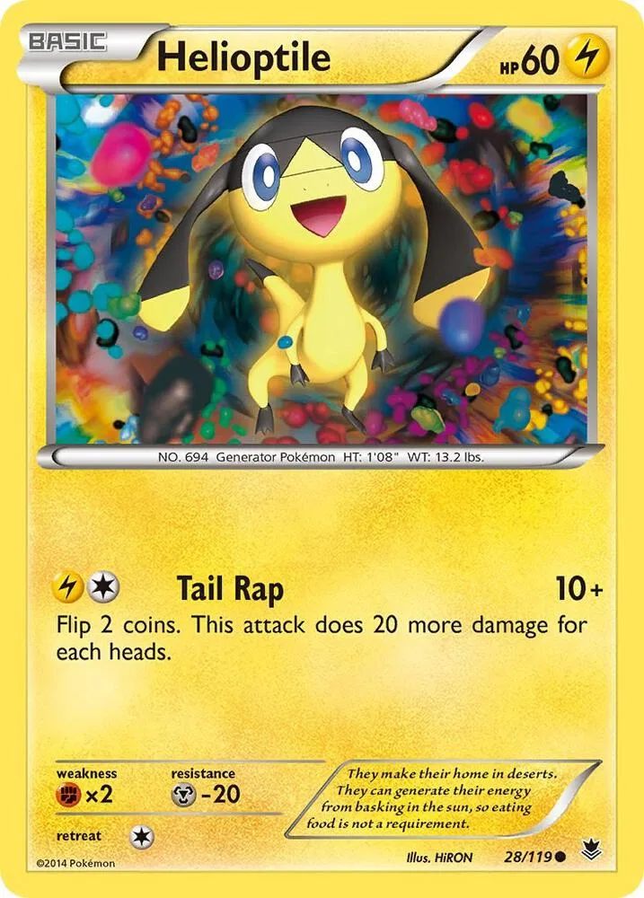 Helioptile card front