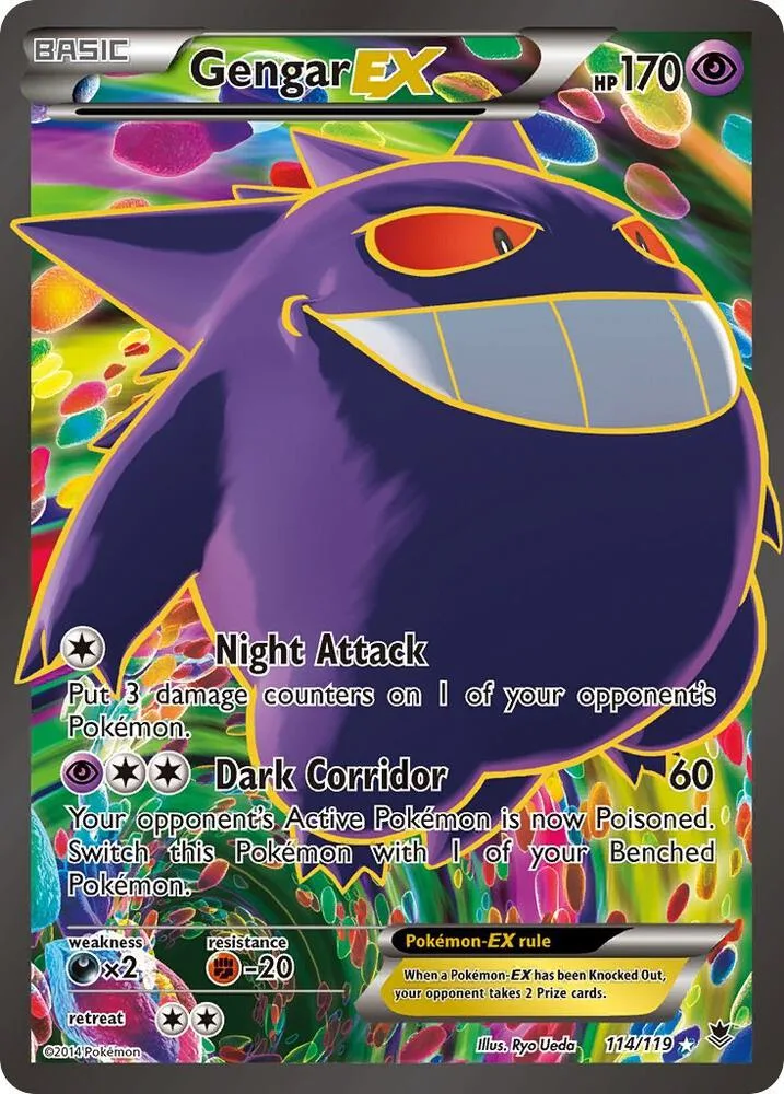 Gengar EX (114 Full Art) Holofoil card