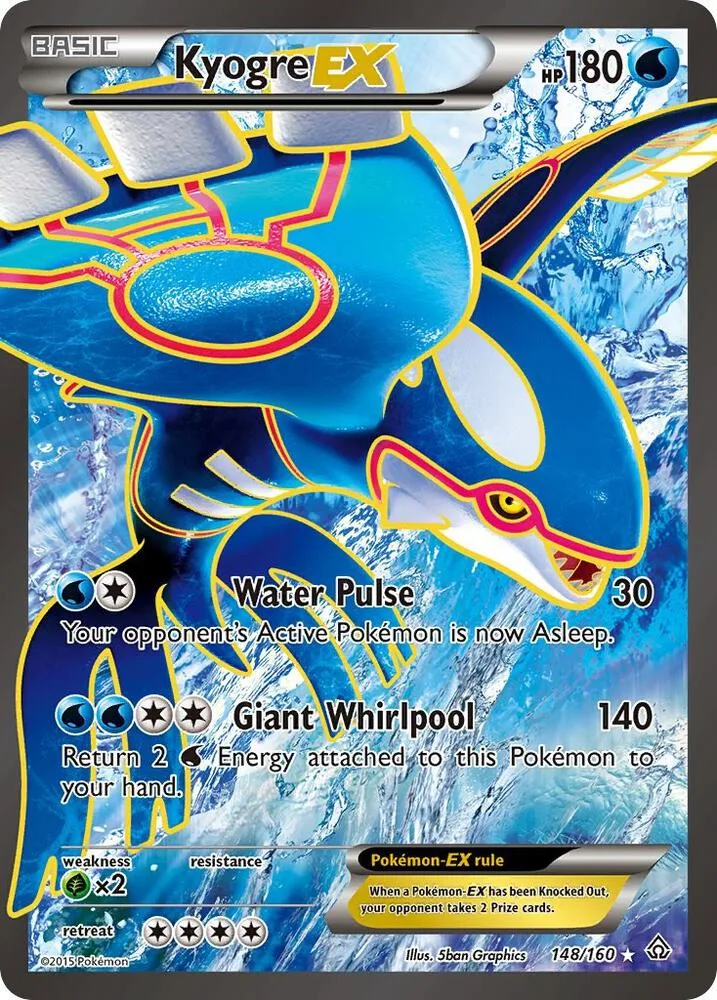 Kyogre EX (148 Full Art) Holofoil card