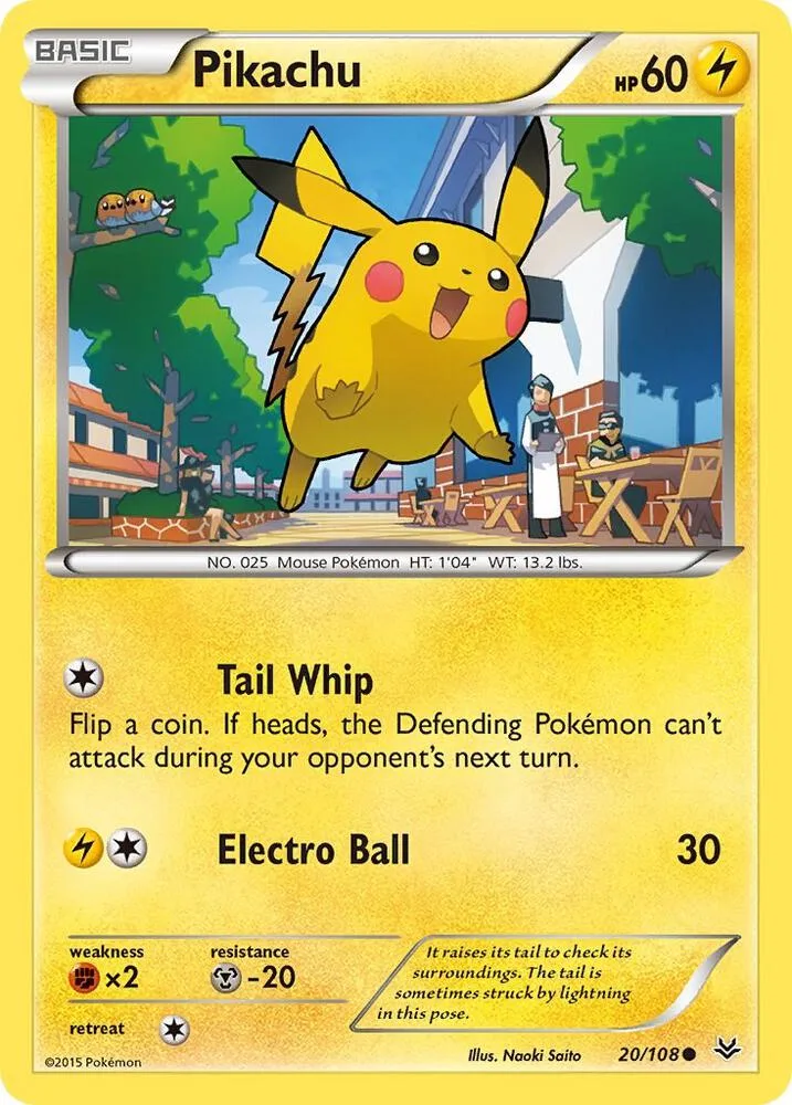 Pikachu card front