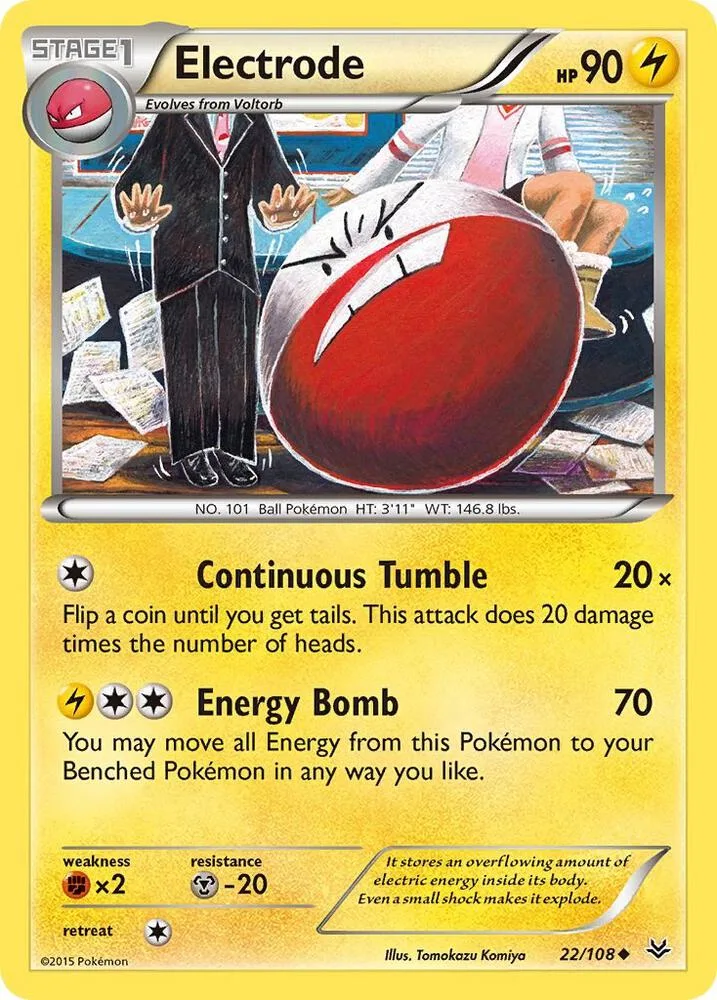 Electrode card front