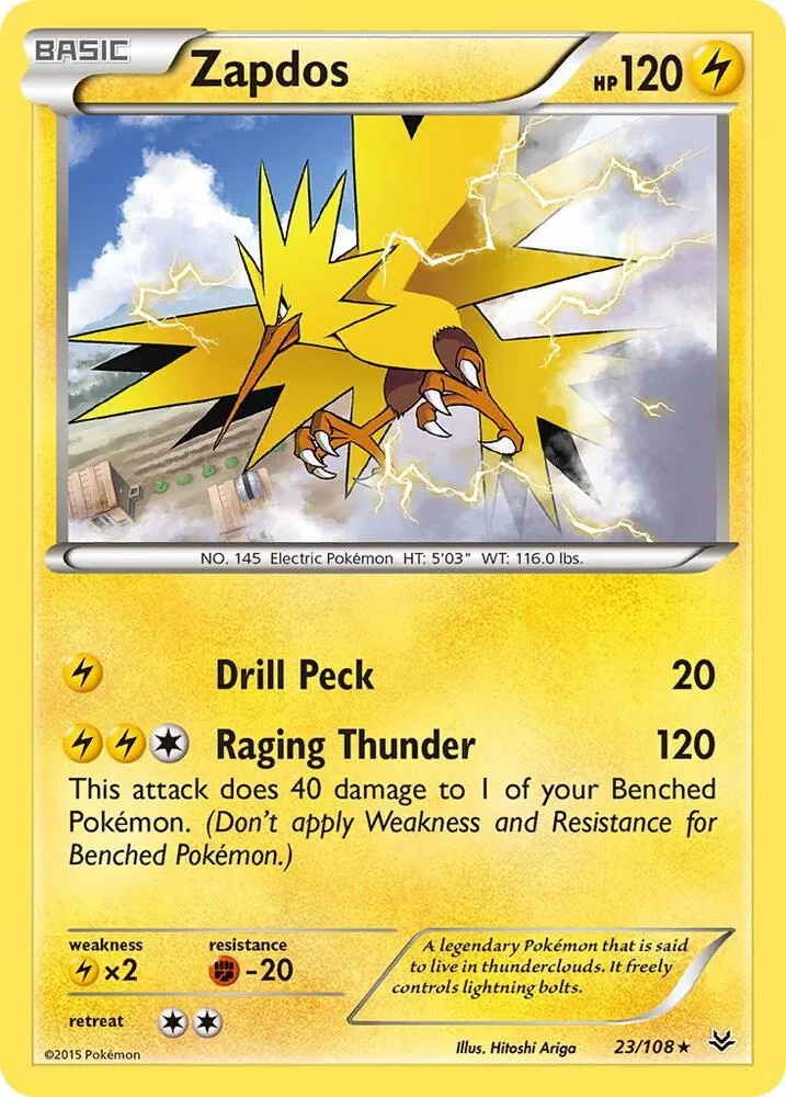 Zapdos card front