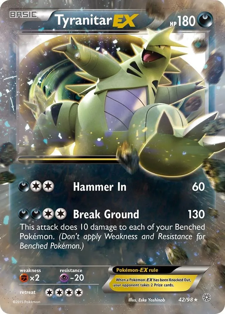 Tyranitar EX card front