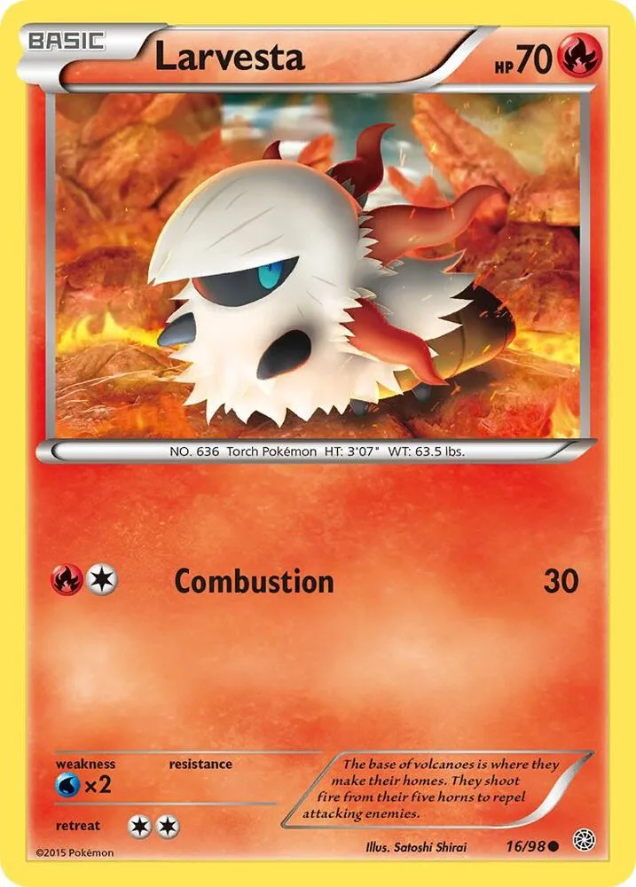 Larvesta card front