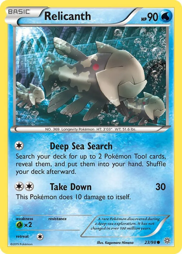 Relicanth card front