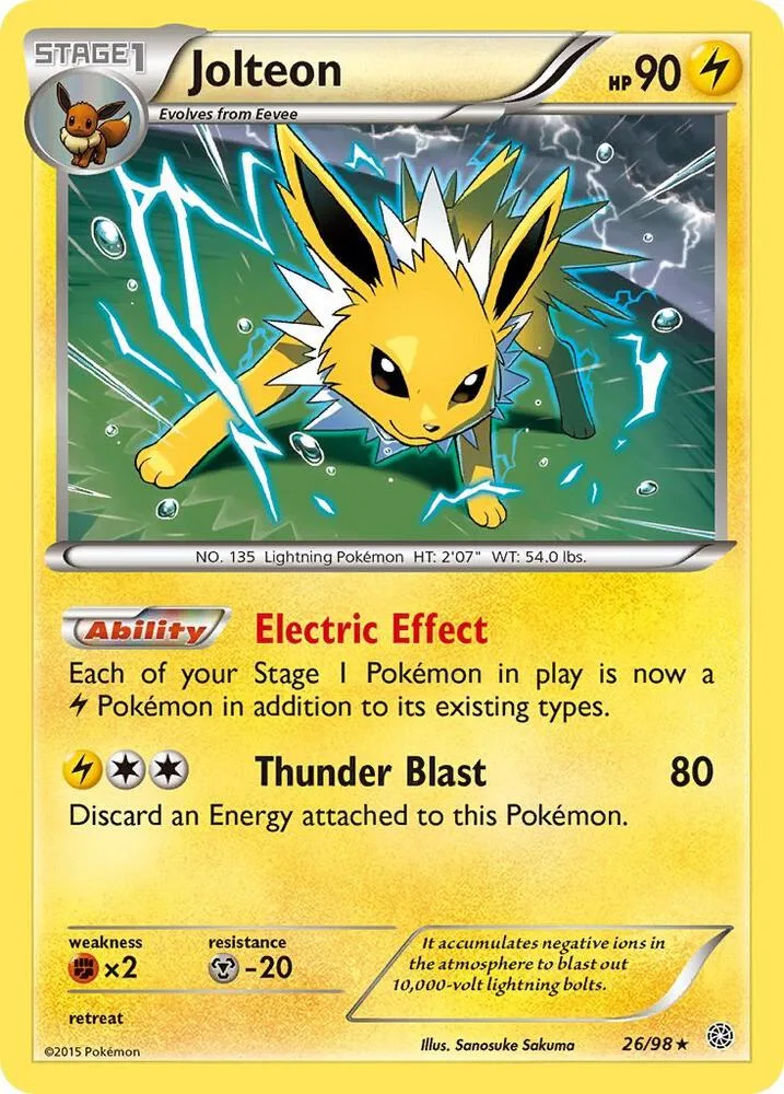 Jolteon card front