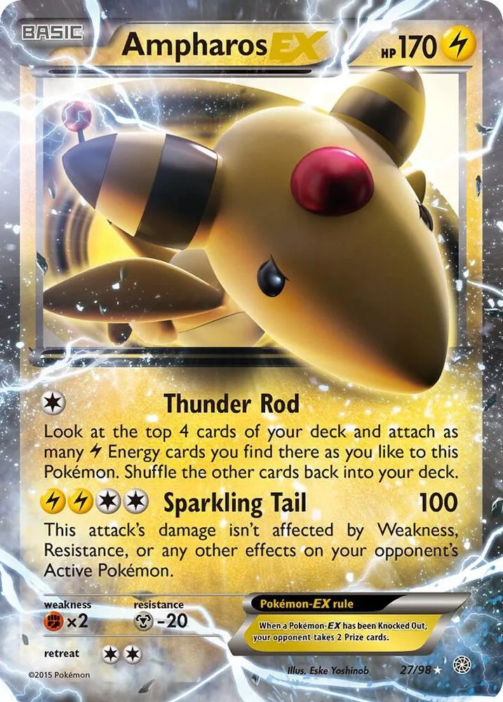 Ampharos EX card front