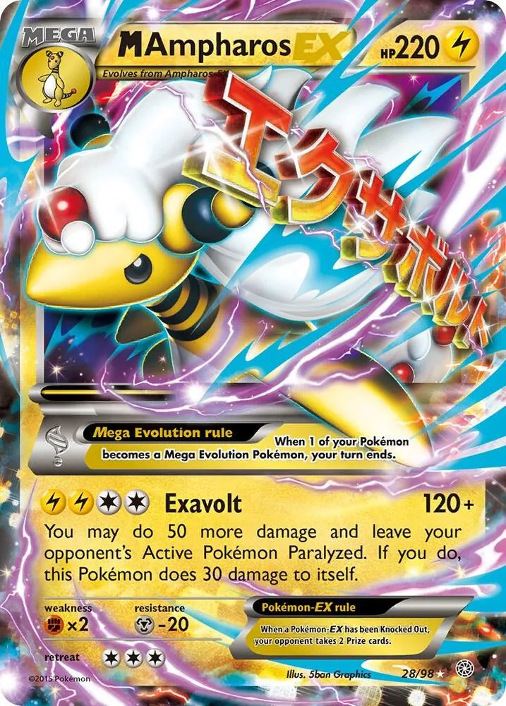 M Ampharos EX card front