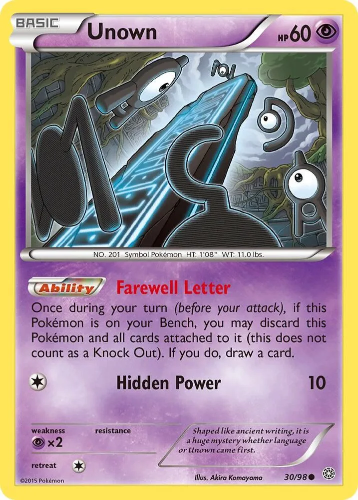 Unown card front
