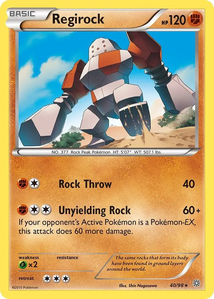 Regirock card front