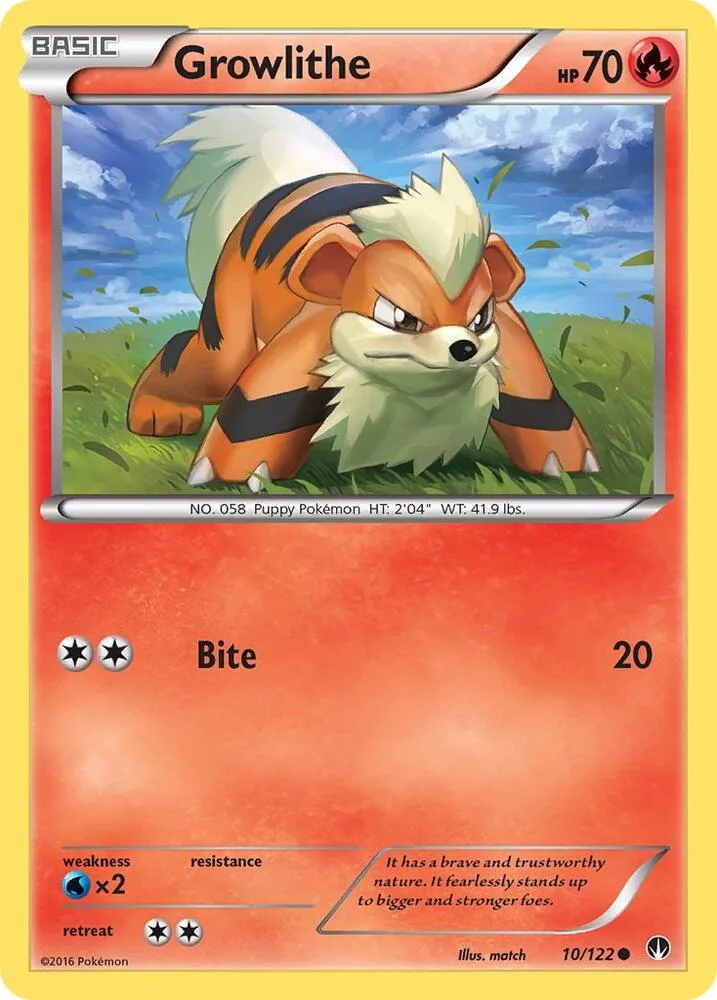 Growlithe card front