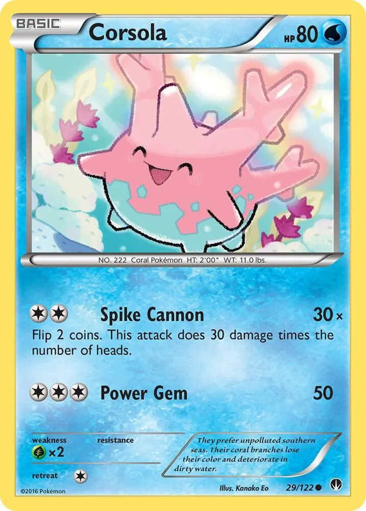 Corsola card front