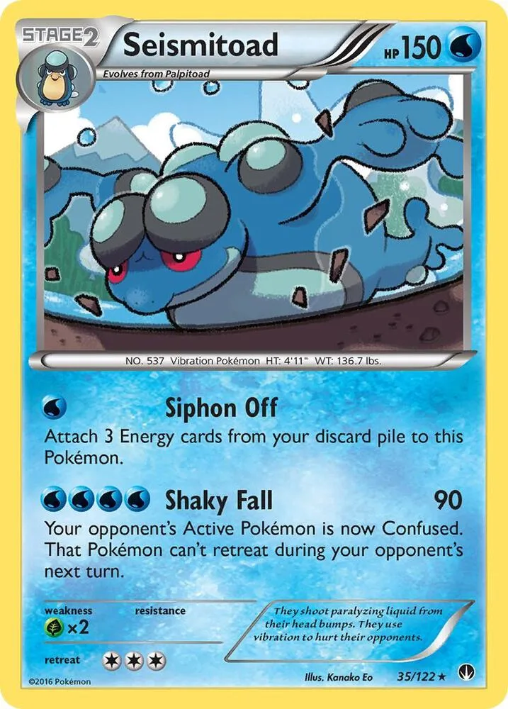 Seismitoad card front