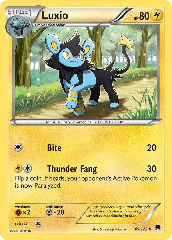 Luxio card front