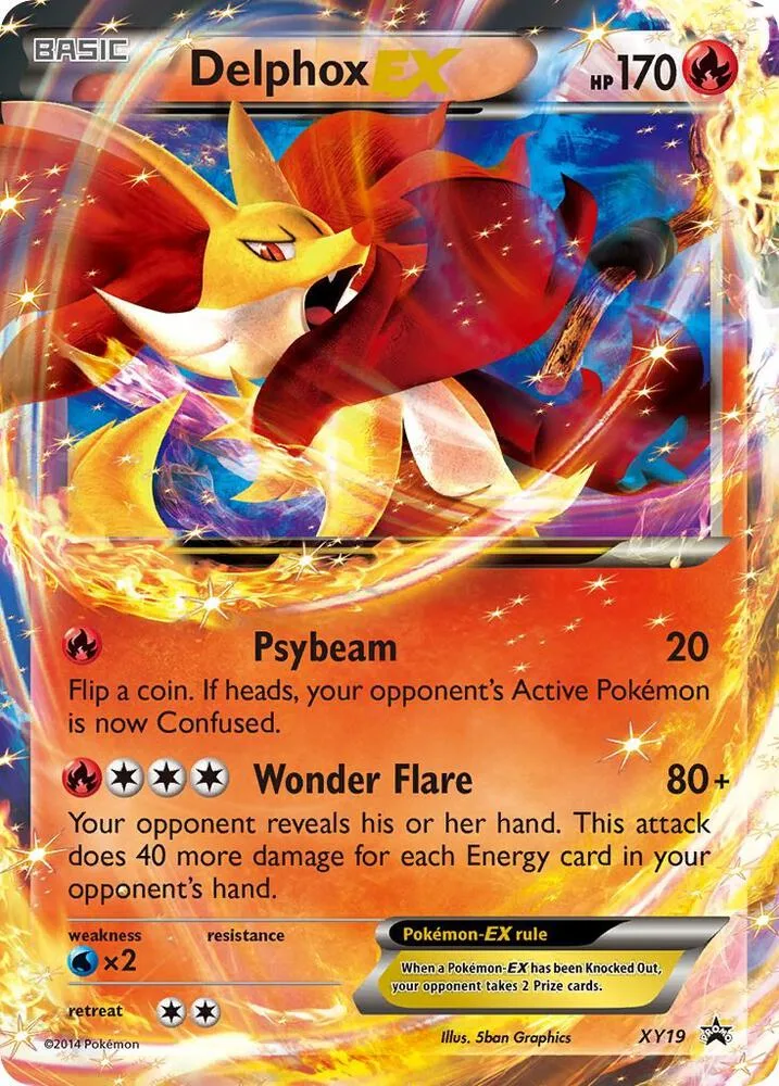 Delphox EX card front