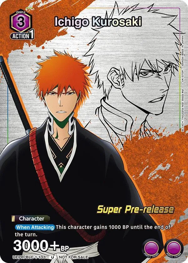 Ichigo Kurosaki (Super Pre-Release Event Participation) card front