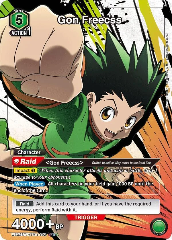 Gon Freecss (102) (SR*) card front