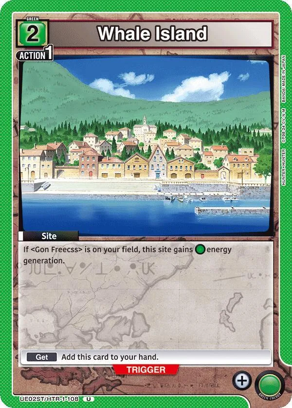 Whale Island card front