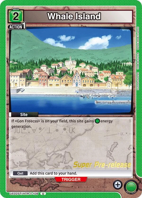 Whale Island card front
