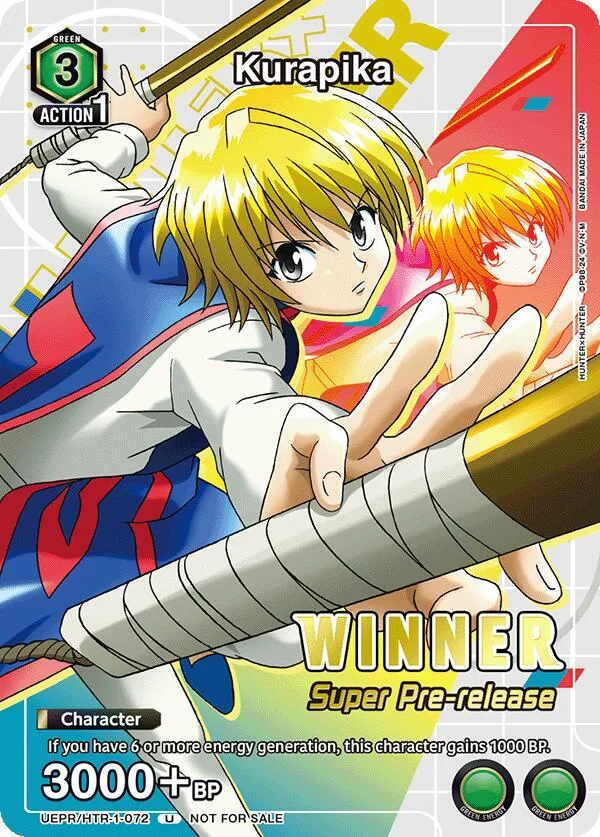 Kurapika (Super Pre-Release Winner) card front