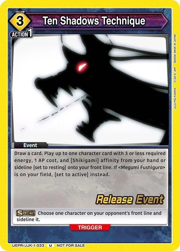 Ten Shadows Technique card front