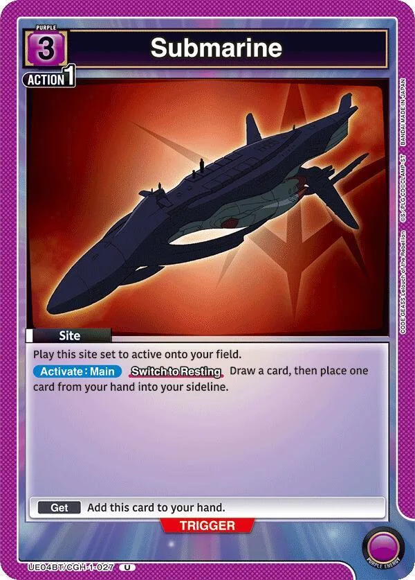 Submarine card front