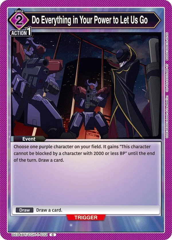 Do Everything in Your Power to Let Us Go card front