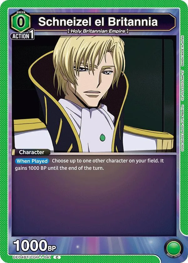 Schneizel el Britannia card front