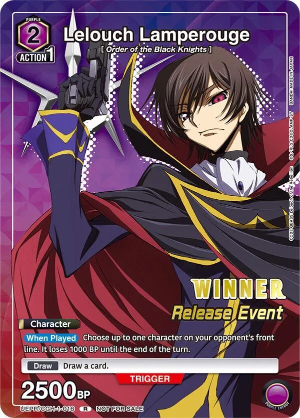 Lelouch Lamperouge (Release Event Winner) card front