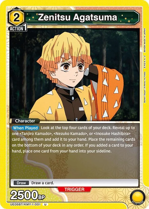 Zenitsu Agatsuma (001) card front