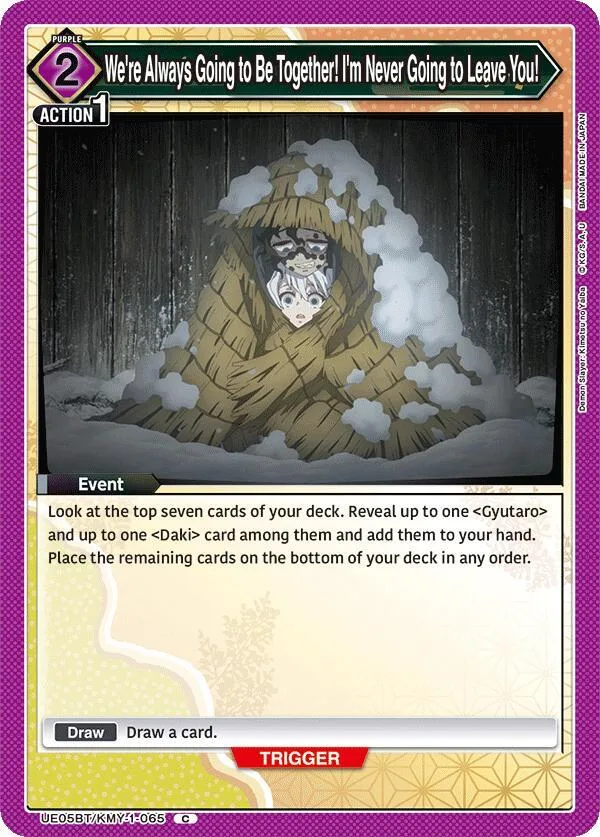 We're Always Going to Be Together! I'm Never Going to Leave You! card front
