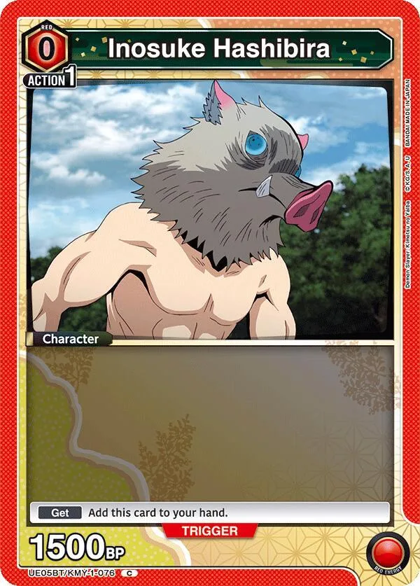 Inosuke Hashibira (076) (Box Topper Foil) card front