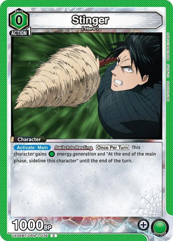 Stinger card front