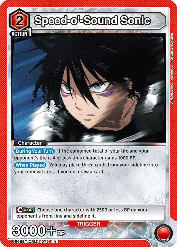 Speed-o'-Sound Sonic (070) card front