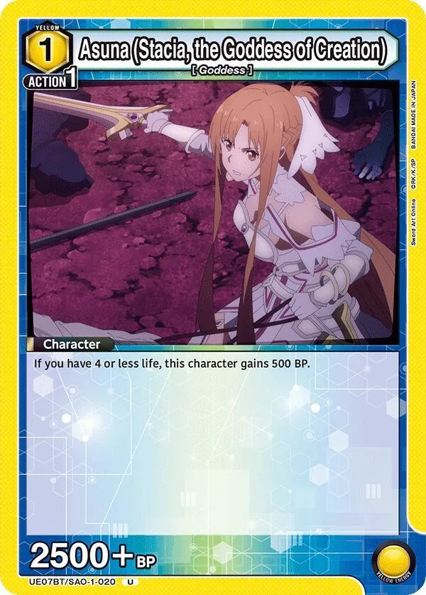 Asuna (Stacia, the Goddess of Creation) (020) card front