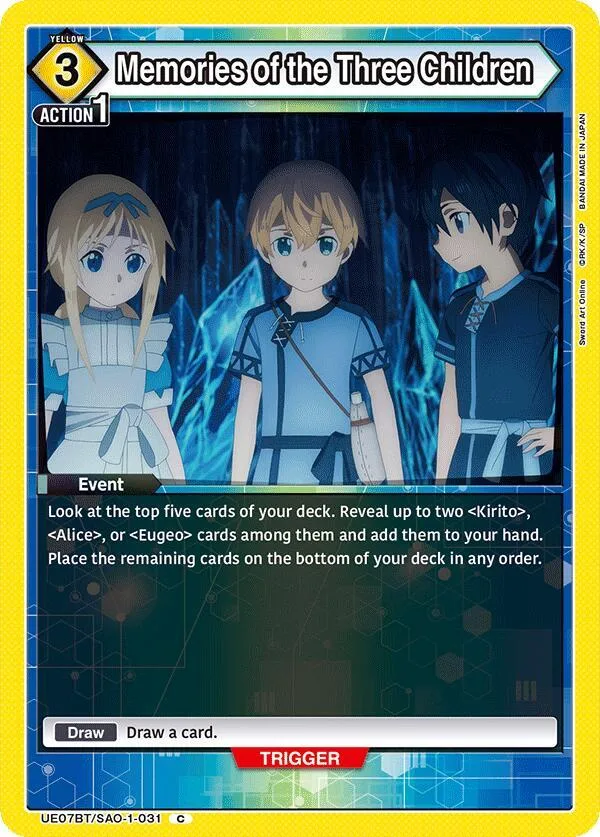 Memories of the Three Children card front