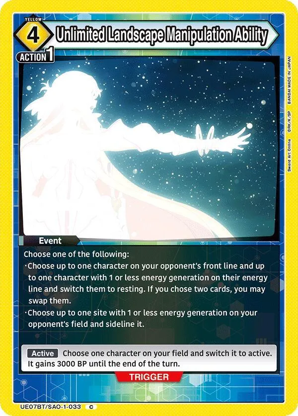 Unlimited Landscape Manipulation Ability card front